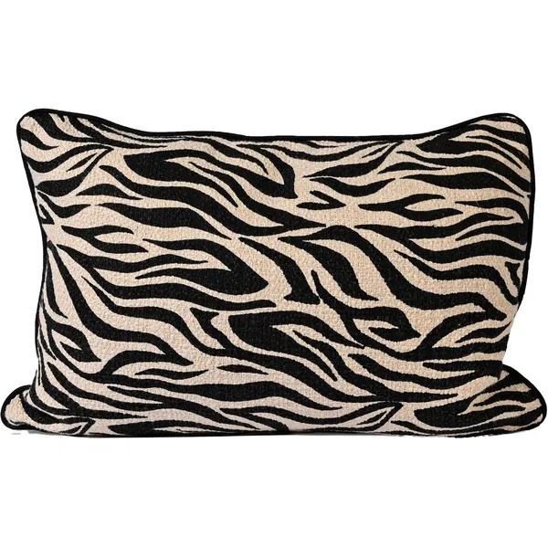 Anima Zebra Pude 40x60 cm Sort