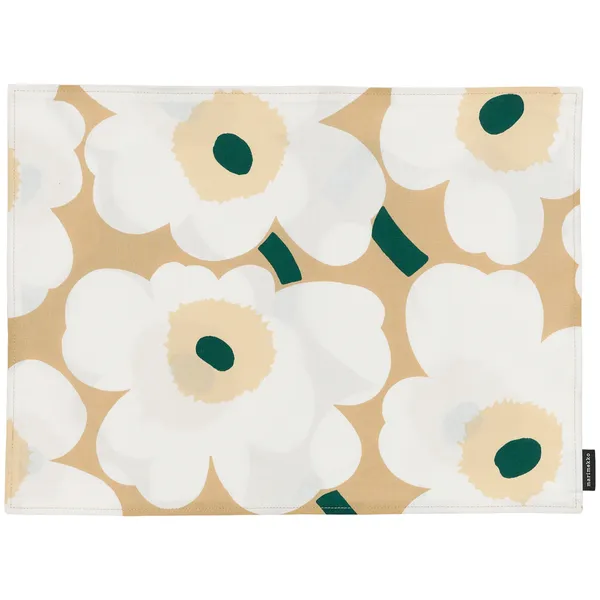Pieni Unikko Tabletti 35x40 cm Hiekanvärinen / Emerald