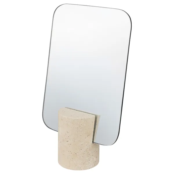 Travertine Mirror Linen
