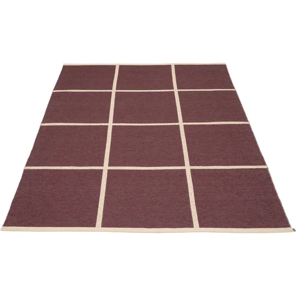 Criss Muovimatto Burgundy / Cream 180x260 cm
