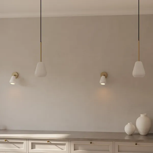 Anoli Spot Surface Vegg-/Taklampe Hvit / Nordic Gold