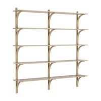 Levi Wall Shelf 180 cm Big Brass / Naturlack Oak