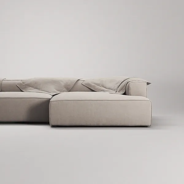 Grand 5-Paikkainen Sohva avoin pää Vasen Sandshell Beige
