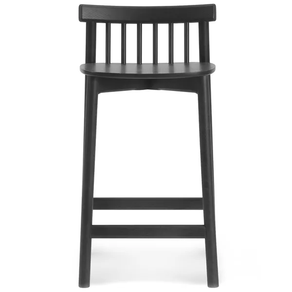 Pind Barstol 65 cm Sortbejdset Asketræ