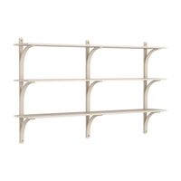 Levi Wall Shelf 180 cm Medium Brass / White Pigmented Ash