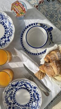 Positano Cappuccinokop Med Underkop Blå