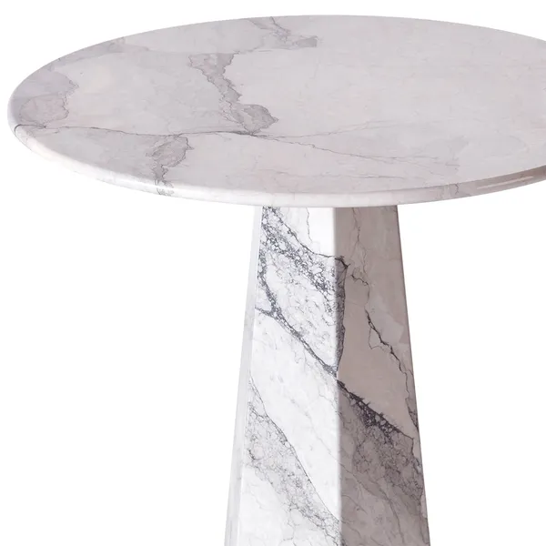Hexagon Spisebord Ø90 cm Albanian Grey Marmor