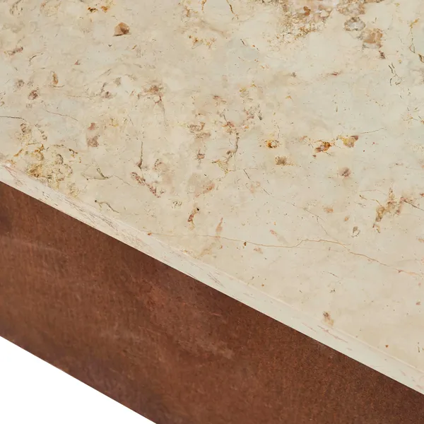 64 Bænk Corten / Travertin