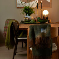 Mohair Pläd 130x170 cm Moss Green