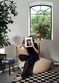 The BonBaron Slim Cord Recycled Loungestol Beige