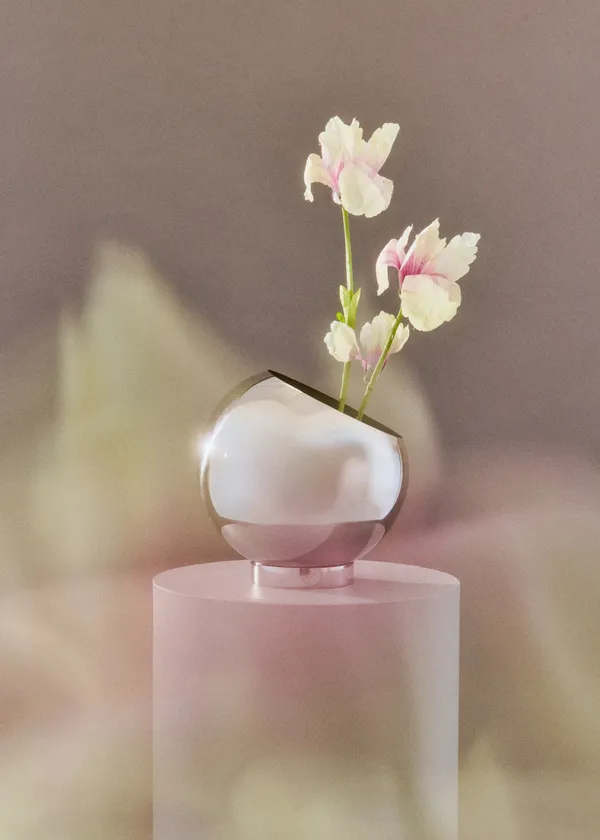 Globe Blomsterpotte Ø17 cm Sølv