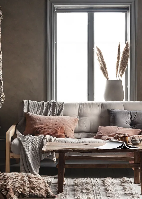 Grab Bäddsoffa Med Madrass Klarlackad / Beige