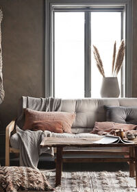 Grab Bäddsoffa Med Madrass Klarlackad / Beige