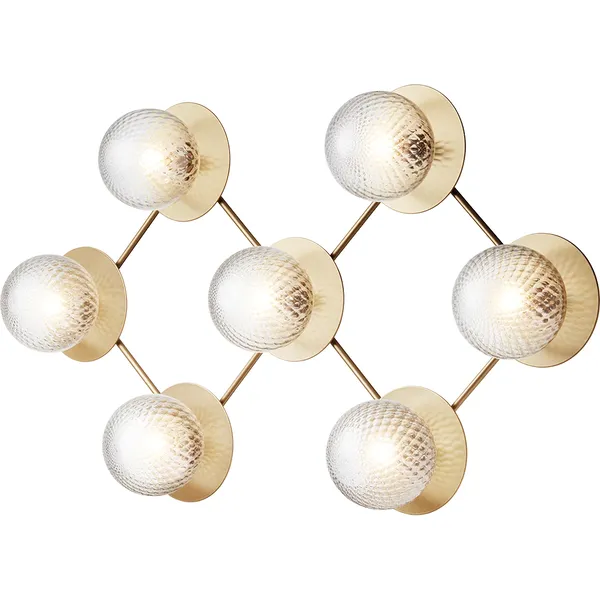 Liila 7 Vegg-/Taklampe Nordic Gold / Klar