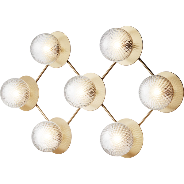 Liila 7 Vegg-/Taklampe Nordic Gold / Klar