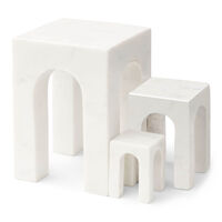 Arkis Bookend Bokstöd 3 Delar Vit