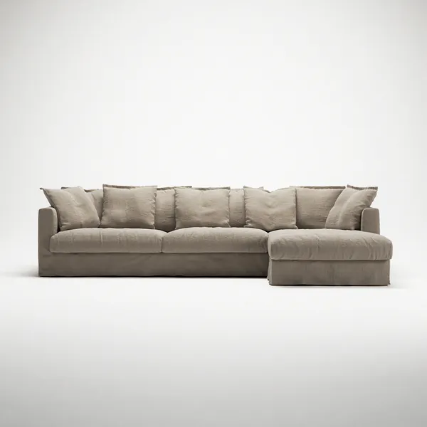 Le Grand Air Kolmipaikkainen Sohva Pellava Divaani Oikea Savage Linen