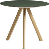 CPH 20 2.0 Bord Ø90 cm Vattenbaserad lackad Ek / Grön