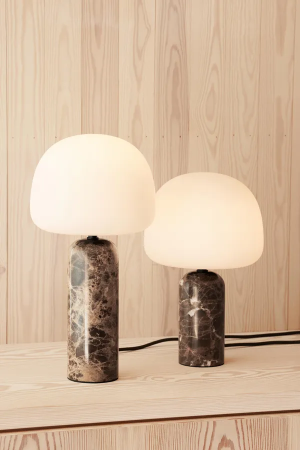 Kin Bordlampe Brunt Marmor 33 cm