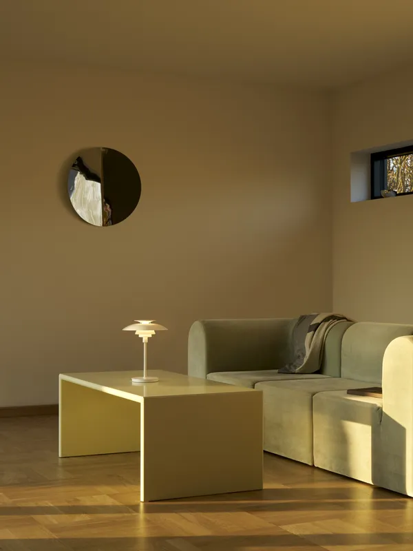 PH 80 Bordlampe Bærbar Opalhvid