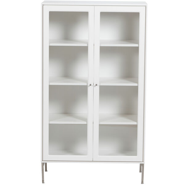Volt Skab Glasdør Hvidt 75x32x130 cm