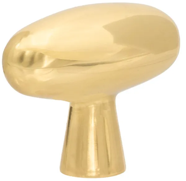 T Oliver Knop Poleret Messing