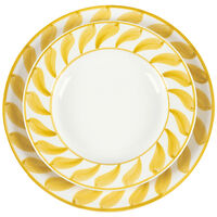 Swirl Dyb Tallerken 22 cm Gul