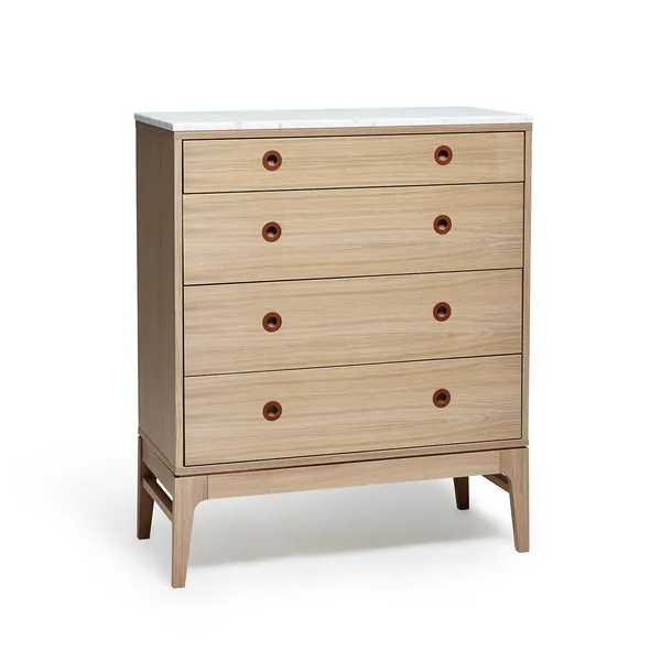 Höllviken Chest Of Drawers 4 Drawers White Pigmented Oak