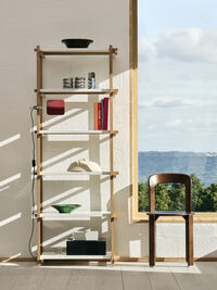 Woody Reolsystem 2.0 Column High Soaped Oak / Almond White