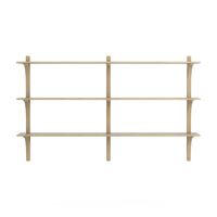 Levi Wall Shelf 180 cm Medium Brass / Naturlack Oak