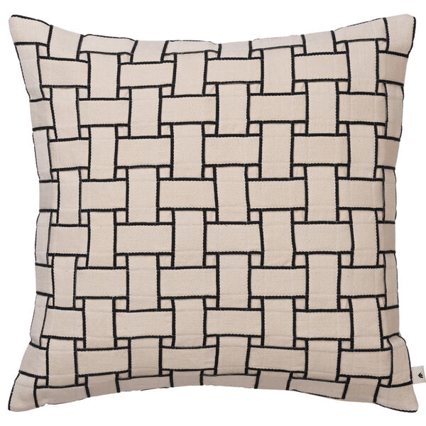Lattice Putetrekk 50x50 cm Off-white/Sort