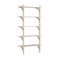 Levi Wall Shelf 90 cm Big Brass / White Pigmented Oak