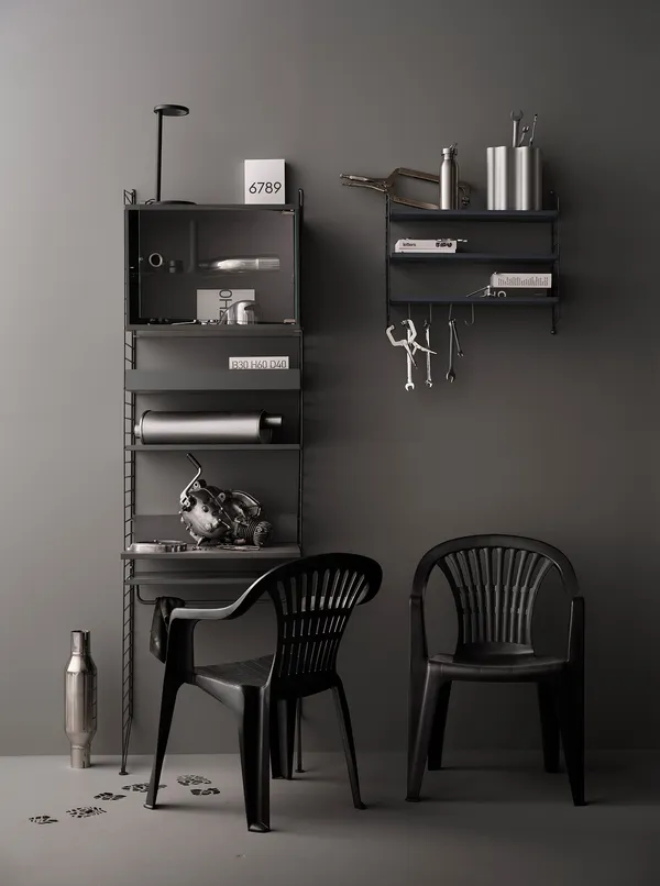 String Gavlar 20x50 cm 2-pack Mörkgrå