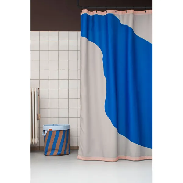 NOVA ARTE Bruseforhæng 150x200 cm Lysegråt/Cobalt