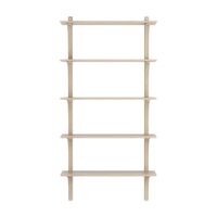Levi Vägghylla 90 cm Stor Aluminium / Vitpigmenterad Ek