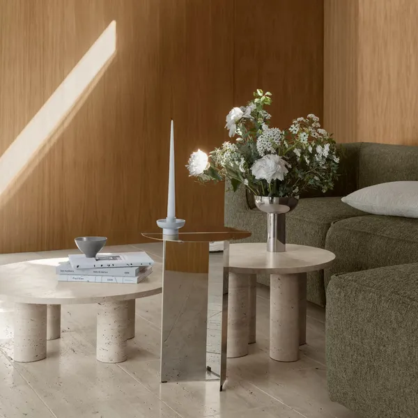Volos Sidebord Ø52 Travertin