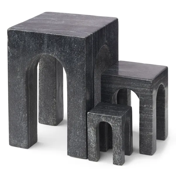 Arkis Bookend Bogstøtte 3 dele Sort