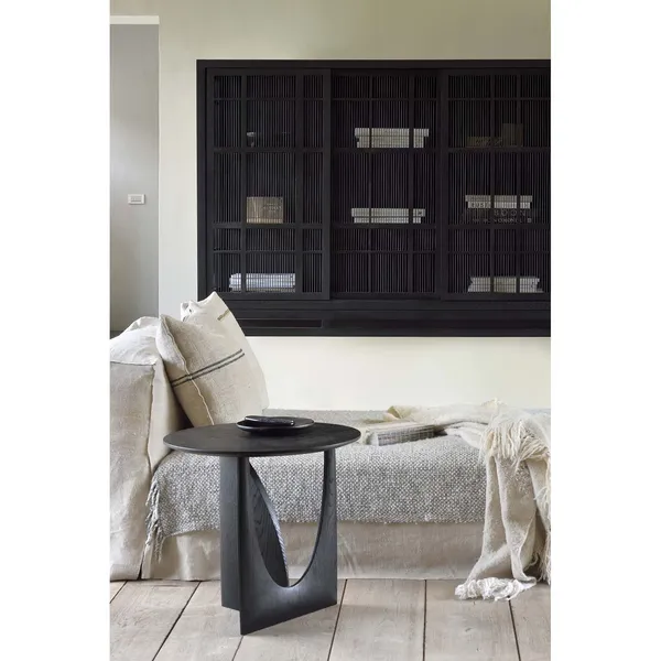 Geometric Sidebord Svart Eik