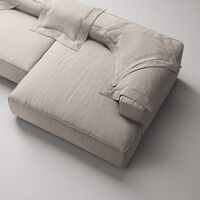 Grand 5-Paikkainen Sohva leposohva Oikea Sandshell Beige