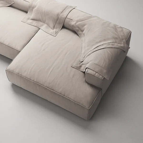 Grand 5-Paikkainen Sohva leposohva Oikea Sandshell Beige