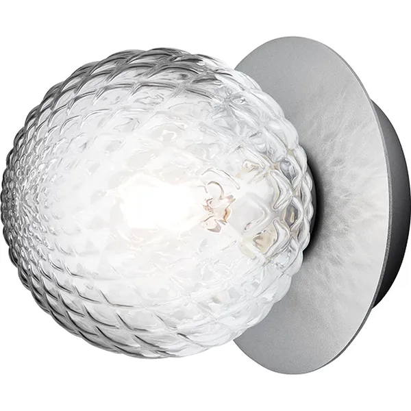Liila 1 Væg-/Loftslampe 140 mm Light Silver / Klar