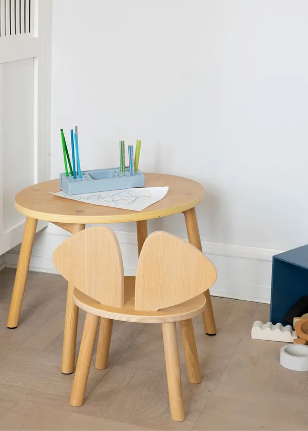 Mouse Barnestol (2-5 år) Mattlakkert Eik