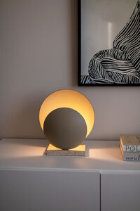 Orbit Bordlampe Beige / Travertin