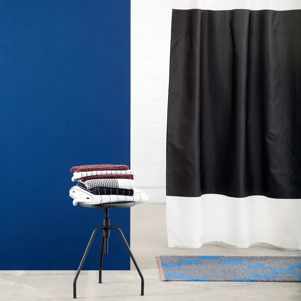 Grid Badlakan 70x140 cm Svart/Off-White
