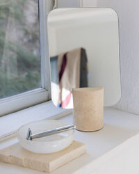 Travertine Mirror Linen