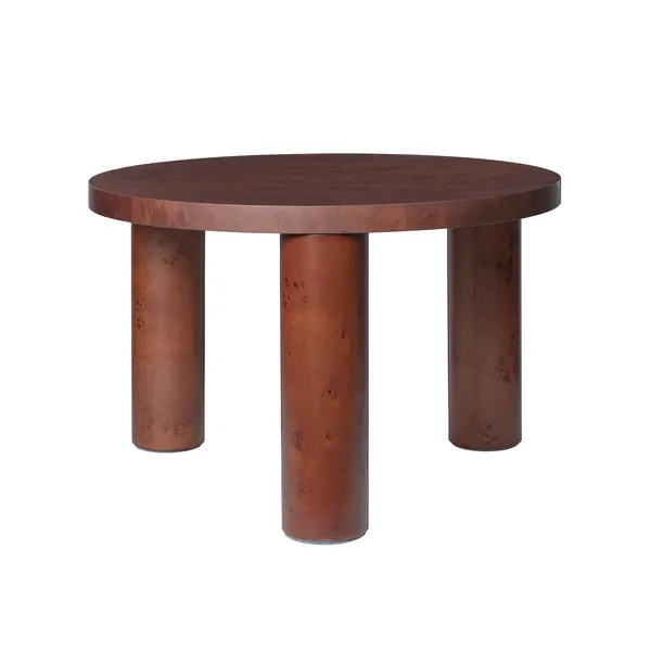 Post Coffee Table S Dark Stained Burl