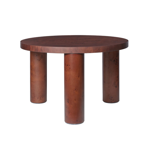 Post Coffee Table S Dark Stained Burl