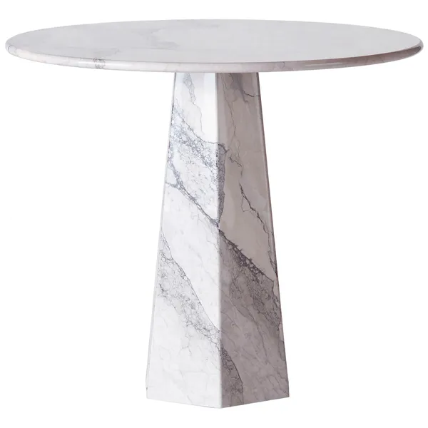 Hexagon Spisebord Ø90 cm Albanian Grey Marmor