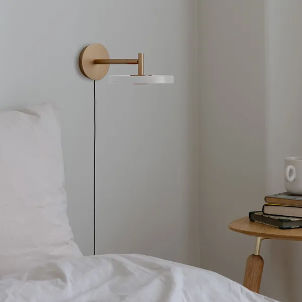 Asteria Væglampe Kort Pearl White