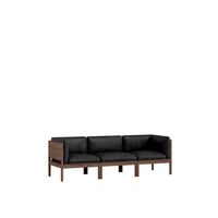 Modular 3-Seters Sofa Med Sider Røkt Eik/SA Leather Svart